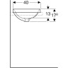 Раковина встраиваемая GEBERIT VARIFORM 40x55 см 500.717.01.2 с отверстием перелива